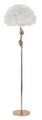 Lampadar Slim, Mauro Ferretti, 1 x E27, 40W, 50x165 cm, fier/textil, auriu/alb