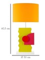 Lampa de masa Color -B, Mauro Ferretti, 1 x E27, 40W, 30x30x60.5 cm, MDF/fier, multicolor