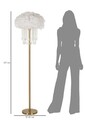 Lampadar Diamon, Mauro Ferretti, 1 x E27, 40W, 40x165 cm, fier, alb/auriu