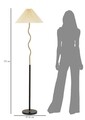 Lampadar Closy, Mauro Ferretti, 1 x E27, 40W, 46x172 cm, fier, negru/auriu