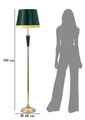 Lampadar Gron, Mauro Ferretti, 1 x E27, 40W, 40x170 cm, fier/textil, auriu/verde