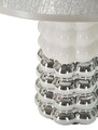 Lampa de masa Lace, Mauro Ferretti, 1 x E14, 40W, 23x33 cm, ceramica/fier, alb/argintiu