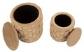 Set 2 taburete cu spatiu depozitare Shanty, Mauro Ferretti, 37x42 cm, 28x35 cm, fier/MDf/poliester, auriu