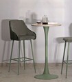 Set 2 scaune de bar Alaska -A, Mauro Ferretti, 52x46x111 cm, fier/poliester, verde