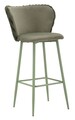 Set 2 scaune de bar Alaska -B, Mauro Ferretti, 55x58x106 cm, fier/poliester, verde