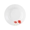 Farfurie adanca, Secret de Gourmet, Poppy, 20 cm Ø, portelan, alb/rosu