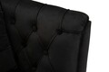 Canapea 2 locuri cu perne decorative Budapest, Mauro Ferretti, 130x83x91 cm, fier/poliester, negru