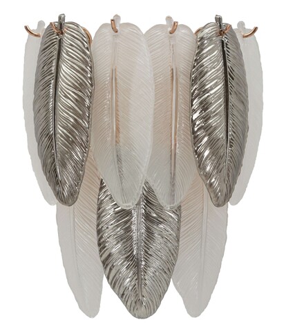 Aplica de perete Leafy, Mauro Ferretti, 3 x E14, 20W, 24x25x29 cm, sticla/fier, multicolor