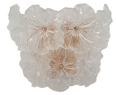 Aplica de perete Ibiscus, Mauro Ferretti, 3 x E14, 20W, 33x17x28 cm, sticla/fier, multicolor