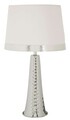 Lampa de masa Tower, Mauro Ferretti, 1 x E27, 40W, 30x30x54 cm, fier, argintiu/alb