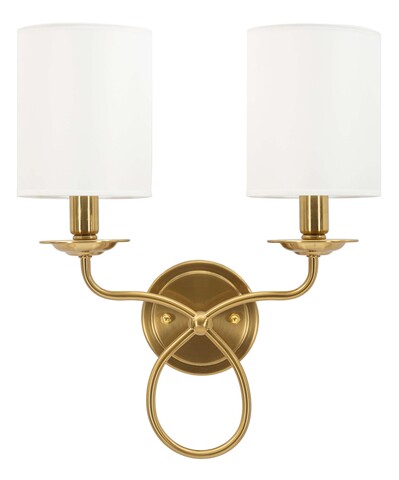 Aplica de perete Zagreb, Mauro Ferretti, 2 x E14, 20W, 35.5x17x43 cm, fier, auriu/alb