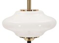 Lampa de masa Vintage, Mauro Ferretti, 1 x E14, 40W, 22x46 cm, fier/sticla, auriu/negru/alb