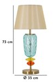 Lampa de masa Colorful, Mauro Ferretti, 1 x E27, 40W, 35x73 cm, fier/sticla, multicolor