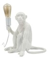 Lampa de masa Monkey Sitting, Mauro Ferretti, 1 x E27, 40W, 33x33x32 cm, polirasina, alb
