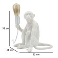 Lampa de masa Monkey Sitting, Mauro Ferretti, 1 x E27, 40W, 33x33x32 cm, polirasina, alb
