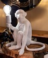 Lampa de masa Monkey Sitting, Mauro Ferretti, 1 x E27, 40W, 33x33x32 cm, polirasina, alb