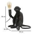 Lampa de masa Monkey Sitting, Mauro Ferretti, 1 x E27, 40W, 33x33x32 cm, polirasina, negru