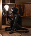 Lampa de masa Monkey Sitting, Mauro Ferretti, 1 x E27, 40W, 33x33x32 cm, polirasina, negru