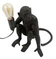 Lampa de masa Monkey Sitting, Mauro Ferretti, 1 x E27, 40W, 33x33x32 cm, polirasina, negru