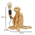 Lampa de masa Monkey Sitting, Mauro Ferretti, 1 x E27, 40W, 33x33x32 cm, polirasina, auriu