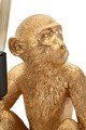 Lampa de masa Monkey Sitting, Mauro Ferretti, 1 x E27, 40W, 33x33x32 cm, polirasina, auriu
