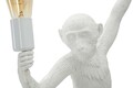 Aplica de perete Monkey, Mauro Ferretti, 1 x E27, 20W, 32x32x64 cm, polirasina, alb