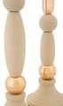 Set 2 suporturi de lumanare Strek, Mauro Ferretti, 9.5x25 cm, 9.5x30 cm, fier, crem/auriu