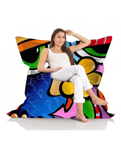 Fotoliu de gradina Bean Bag, Ferndale, 248FRN1589, 100% polistiren, Multicolor
