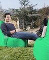 Fotoliu de gradina Bean Bag, Ferndale, 248FRN1602, 100% STYROSPUMĂ RECICLATĂ DE ÎNALTĂ DENSITATE, Verde Fistic