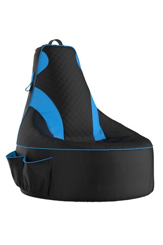 Fotoliu de gradina Bean Bag, Ferndale, 248FRN1605, 100% STYROSPUMĂ RECICLATĂ DE ÎNALTĂ DENSITATE, Albastru/Negru