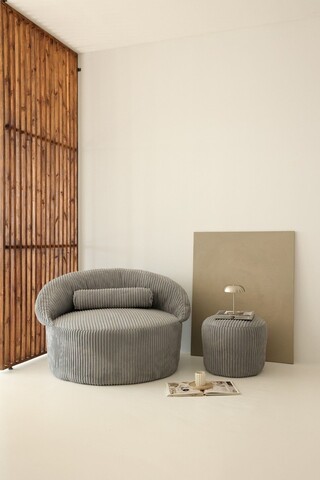 Set fotoliu si taburet, Atelier del Sofa, 383EVN1254, Antracit