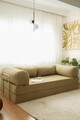 Canapea extensibila 3 locuri, Evalina, 383EVN1269, Poliester, Kaki / 