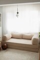 Canapea extensibila 3 locuri, Evalina, 383EVN1270, Poliester, Bej