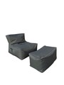 Set fotolii tip puf (2 piese), Atelier del Sofa, 535PFT1210, Gri