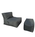 Set fotolii tip puf (2 piese), Atelier del Sofa, 535PFT1210, Gri