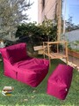 Set fotolii tip puf (2 piese), Atelier del Sofa, 535PFT1214, Roz
