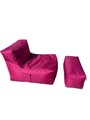 Set fotolii tip puf (2 piese), Atelier del Sofa, 535PFT1214, Roz