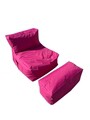 Set fotolii tip puf (2 piese), Atelier del Sofa, 535PFT1214, Roz