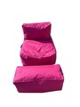 Set fotolii tip puf (2 piese), Atelier del Sofa, 535PFT1214, Roz