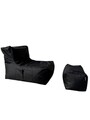 Set fotolii tip puf (2 piese), Atelier del Sofa, 535PFT1216, Negru