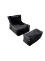Set fotolii tip puf (2 piese), Atelier del Sofa, 535PFT1216, Negru