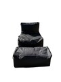 Set fotolii tip puf (2 piese), Atelier del Sofa, 535PFT1216, Negru