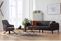 Canapea extensibila 3 locuri, Artie, 560ARE2910, Lemn de fag / PAL, Antracit