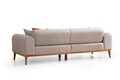 Canapea extensibila 3 locuri, Artie, 560ARE2912, Lemn de fag / PAL, Crem