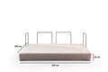 Canapea extensibila 2 locuri, Artie, 560ARE4157, Poliester, Crem