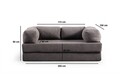 Canapea extensibila 2 locuri, Artie, 560ARE4162, Poliester, Gri