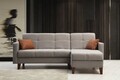 Coltar, Misty, 730MST1305, Metal / Lemn, Gri deschis