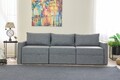 Canapea extensibila 3 locuri, Balcab Home, 825BLC4323, Lemn de brad, Gri