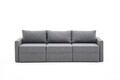 Canapea extensibila 3 locuri, Balcab Home, 825BLC4323, Lemn de brad, Gri
