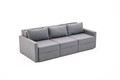 Canapea extensibila 3 locuri, Balcab Home, 825BLC4323, Lemn de brad, Gri